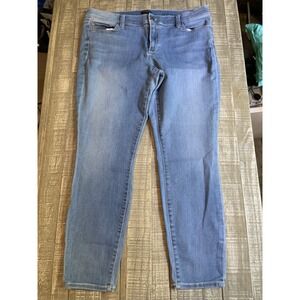 ANN TAYLOR Jeans Women's Size 14 Blue Denim Skinny Curvy Fit 36x26 Pants